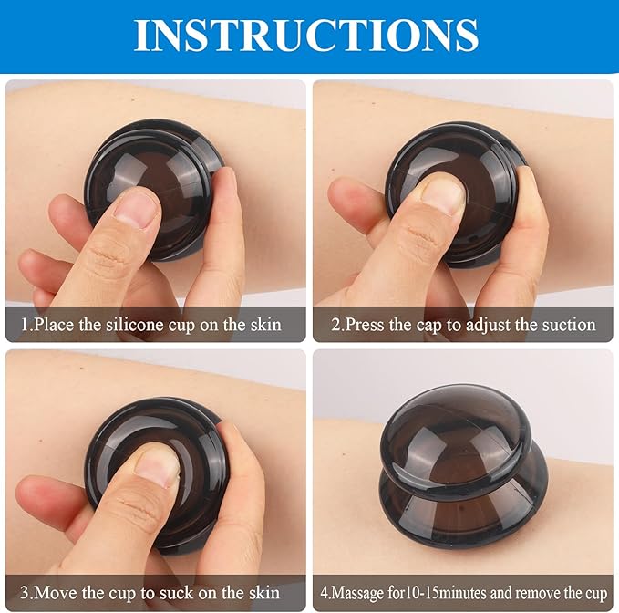 Silicone Cupping Therapy Sets, Cupping Kit for Massage Therapy,Anti Cellulite Cup, for Cellulite Reduction Joint Pain Muscle Pain