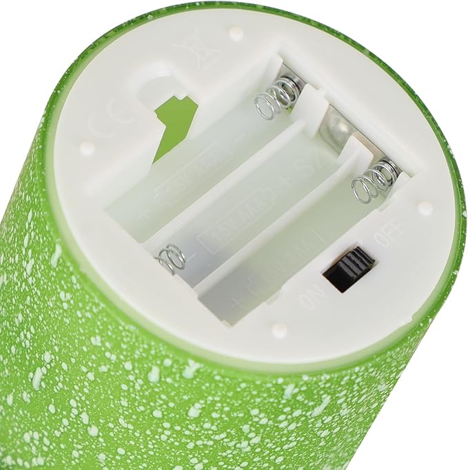 Green Flameless Candles with Remote, Glass LED Pillar Battery Operated Candles with Timer, Flickering Decorative Lights for Home Weddings Holidays Gift Set of 3