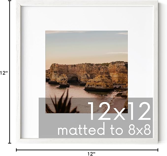 HAUS AND HUES White Square Frame Set of 1-12x12