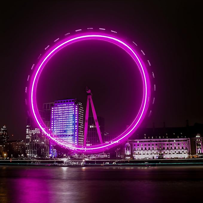 GZBtech Flexible LED Neon Rope Lights 66FT,AC 110-120V Waterproof Strip Light, 120 LEDs/M Cuttable Connectable Neon Lighting for Indoor Outdoor Home Decor/Commercial Building Use-Pink 20M