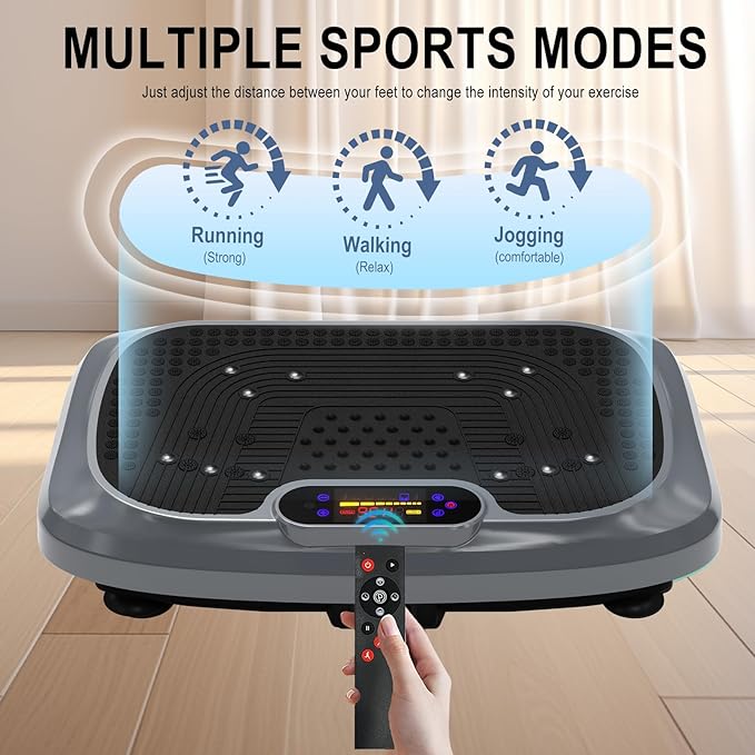 HOTWAVE Vibration Plate Exercise Machine for Lymphatic Drainage, Power Vibrating Plates Platform for Weight Loss - Whole Body Shaker Vibration Plate Machine Home Gym Shaping Fitness Workout