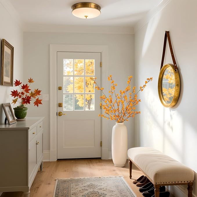 4Pcs Fake Flowers Blossom Branches Artificial Flowers for Indoor Decor, Faux Long Stem Realistic Indoor Plants for Vase Wedding Home Office Bedroom Party Table Centerpieces Decor