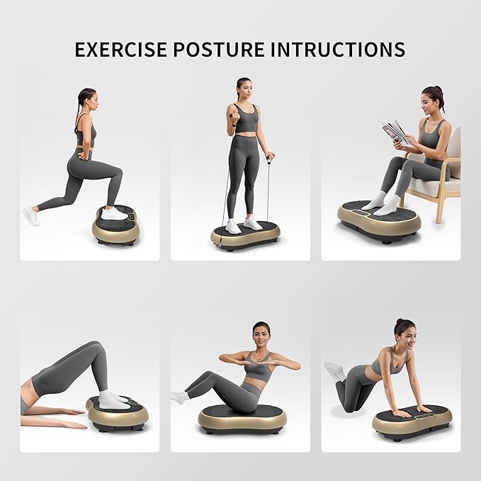 Vibration Plate Exercise Machine, 24" x 14" Extra-Large Vibration Plate for Lymphatic Drainage, Vibration Plates for Weight Loss, Relaxing, Recovery