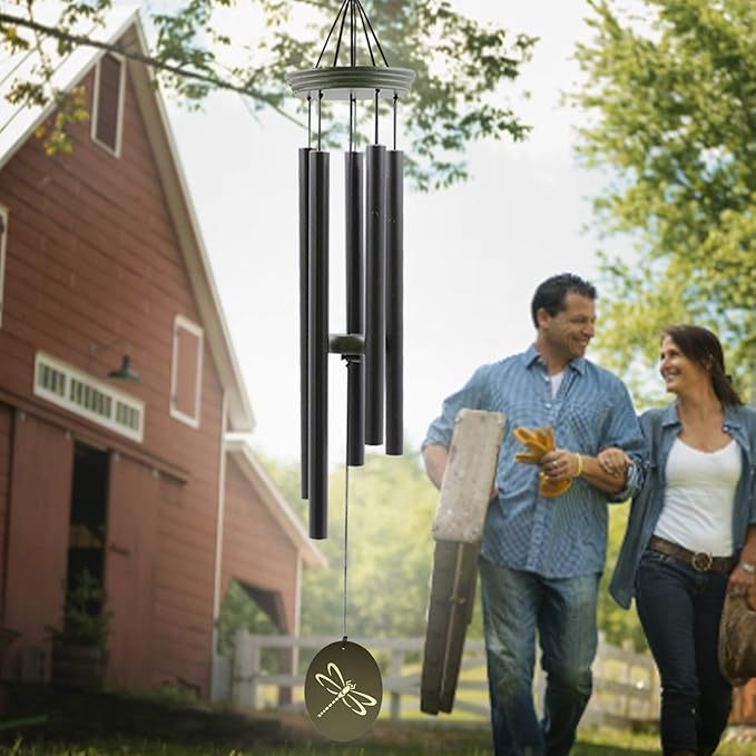 Wind Chimes for Outside, WindChimes Outdoor Tuned Soothing Melody, Wind Chimes Gifts for Mom/Grandma,Wind Chime Outdoor Decoration, Patio, Garden, Yard. (33" Green Dragonfly)