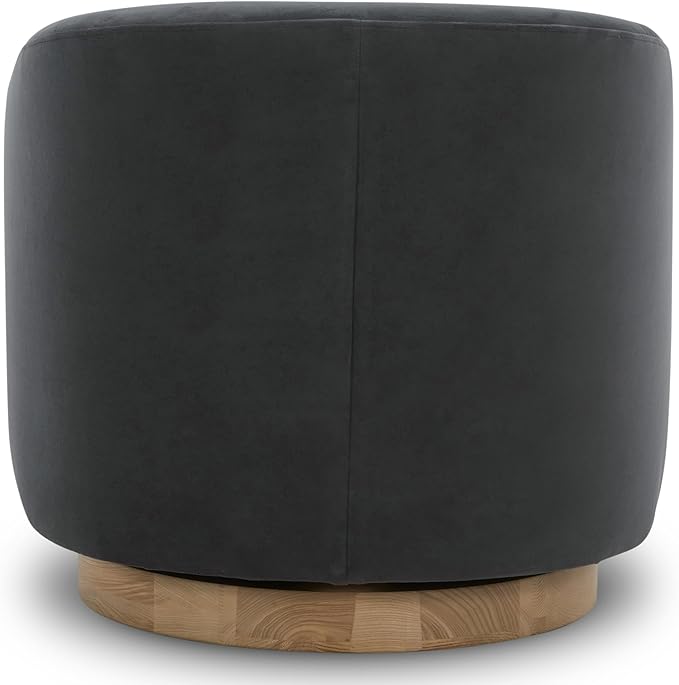 CHITA Swivel Accent Chair, FSC Certified Upholstered Velvet Barrel Chair for Living Room Set of 2, Fully Assembled, Grey