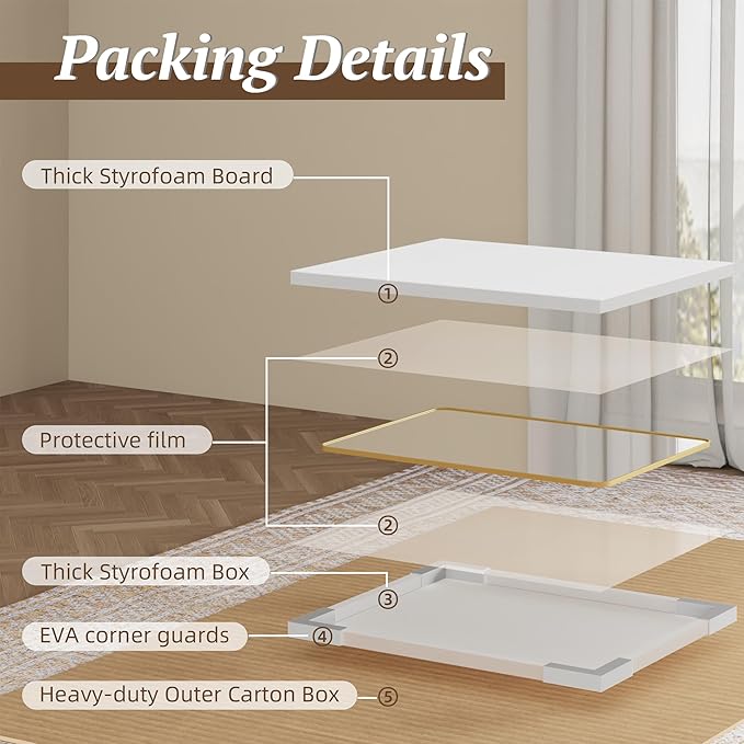 Bathroom Mirror 55" x 36", Large Rectangle Wall Mirror, Gold Metal Frame Wall Mounted Mirrors for Bathroom, Vanity, Bedroom, Entryway Decor(Horizontal/Vertical)