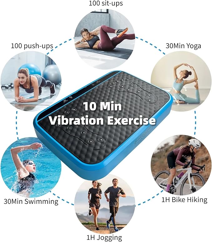 Vibration Plate Fitness Platform Whole Body Exercise Machine with 120 Speed Levels, Lymphatic Drainage, Fat Burning, and Weight Loss, Perfect for Women, Men, and Home Gym Exercise