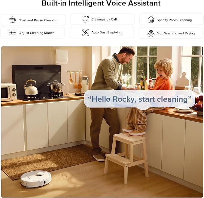 roborock S8 MaxV Ultra with Refill & Drainage System Robot Vacuum and Mop, FlexiArm Design, Auto Mop Washing&Drying, 10000Pa Suction, Obstacle Avoidance, 20mm Auto Mop Lifting, Smart Dirt Detection