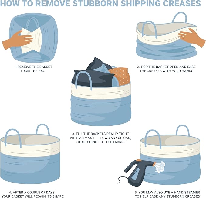 OrganiHaus Set of 3 Woven Storage Baskets for Organizing, Cotton Rope Organizer Bins for Shelves, Closet & Nursery, Dog Toy Basket, Decorative Bins for Toys, Towels & Books - 15x10x9, Pink/Off-White