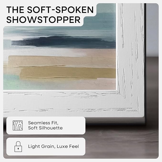 Homeforia White 20 x 30 Frame, High End Oak 20 x 30 White Wood Poster Frames with Mat 16 by 24 Photo, 20x30 Wooden Picture Frame Matted to 16x24, 30x20 Large Frames, Tempered Glass, Wall Kit, Set of 1