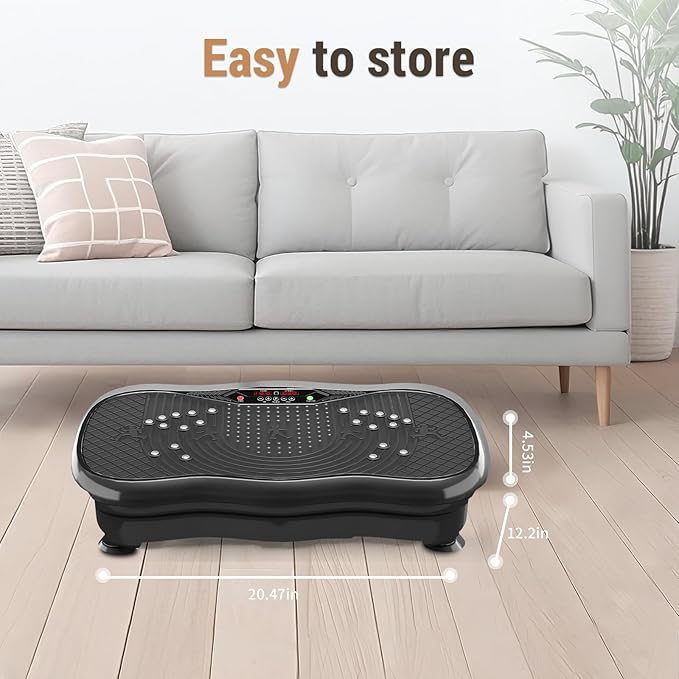Vibration Plate Exercise Machine,Vibration Plate for Lymphatic Drainage,Whole Body Vibration Platform Portable Home for Weight Loss Muscle Toning & Fitness.