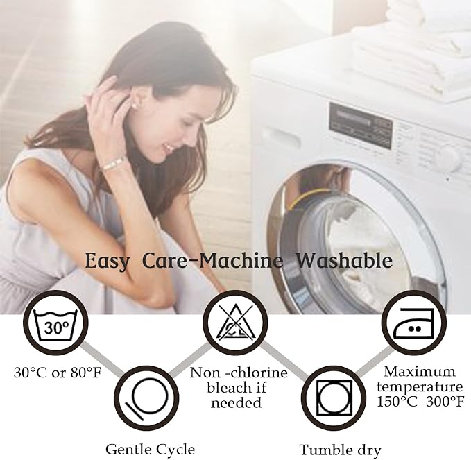 H.VERSAILTEX White Curtains 96 inches Long Window Treatment Panels/Drapes for Living Room Modern Design Grommet Curtain Panels for Dining Room, Set of 2