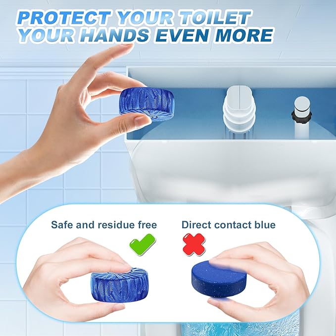 KIISIISO Automatic Toilet Bowl Cleaners Tablets,18 Pack Multipurpose Commercial Household Bathroom Cleaners,Long-lasting 300 brushes Toilet Cleaner, Pine Scent