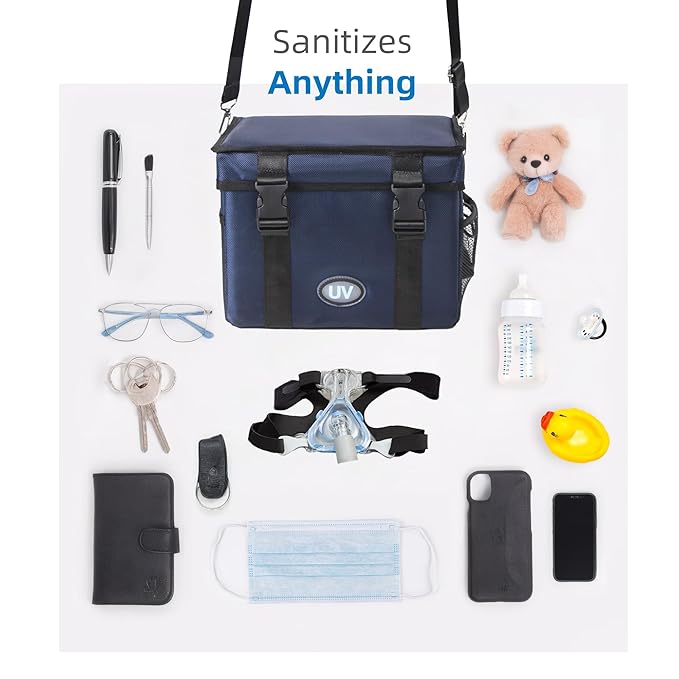 UV Sanitizer Box, 12L Portable Sanitizing and Cleaning Machine with 3-Level Timer, Foldable UV Cleaner Box for Toys, Mask, Towel, Key, Baby Bottle, Etc. Ozone Free UV Cleaning Box 