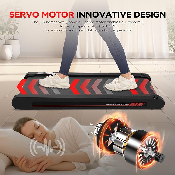 Walking Vibration Pad,Under Desk Treadmills for Home,4 in 1 Vibration Plate Exercise Machine,Portable Walking Pad with APP,350 Lb Capacity Multifunctional Treadmill Pro Max