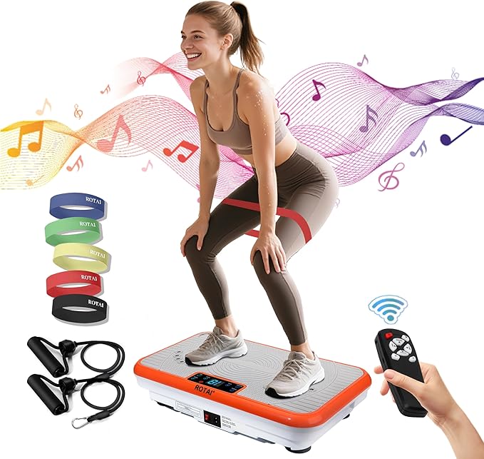 Shake Plate Vibration Exercise Machine for Lymphatic Drainage Massager & Weight Loss, 400 lbs Capacity Whole Body Vibrating Plate Workout for Women and Men