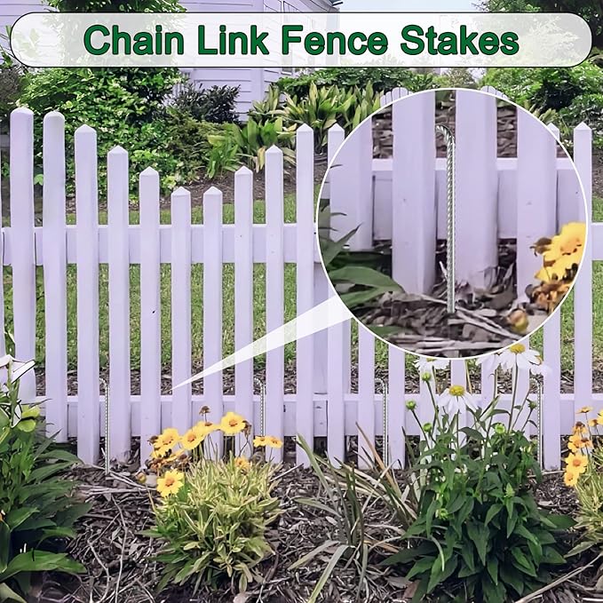 12 Inch Ground Stakes Heavy Duty J Hook 30 Pack Metal Spikes Galvanized Ground Anchors Rebar Tent Stakes for Fence, Bounce House, Gazebos and Outdoor Decorations Inflatables