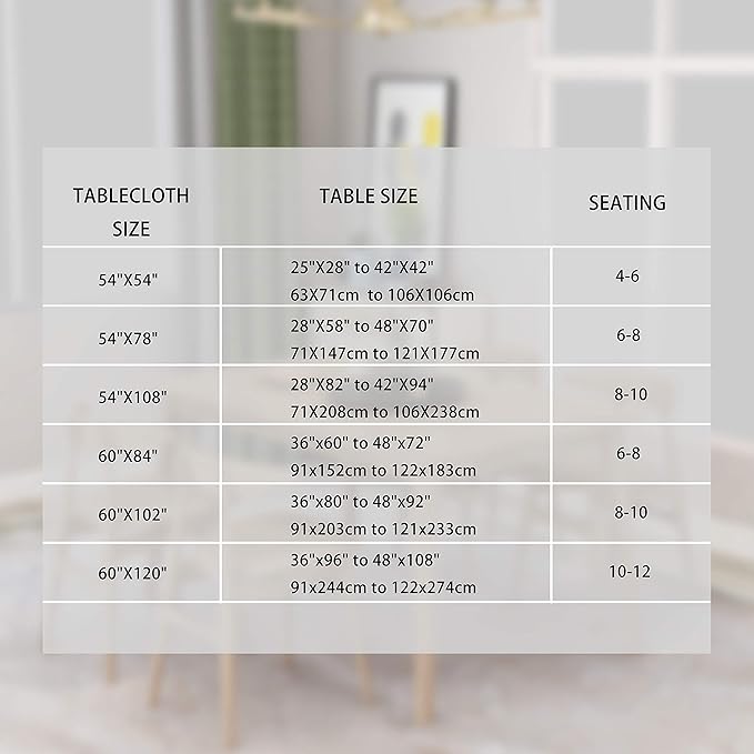 sancua Rectangle Tablecloth - 90 x 156 Inch - Water Resistant Spill Proof Washable Polyester Table Cloth, Decorative Fabric Table Cover for Dining Tables, Buffet Parties and Camping, White