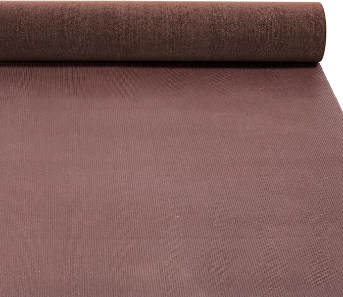 Marine 6 FT x 18 FT Brown Indoor/Outdoor Rug 0.2" Thick - Boat Carpet with Water-Proof TPE Backing, Non-Slide for Home, Patio, Porch, Deck