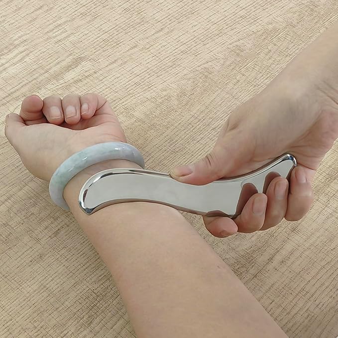 BYYDDIY Stainless Steel 6.3 inch Gua Sha Tool & Muscle Scraper Tool & Gua Sha Facial Tools (S.S)