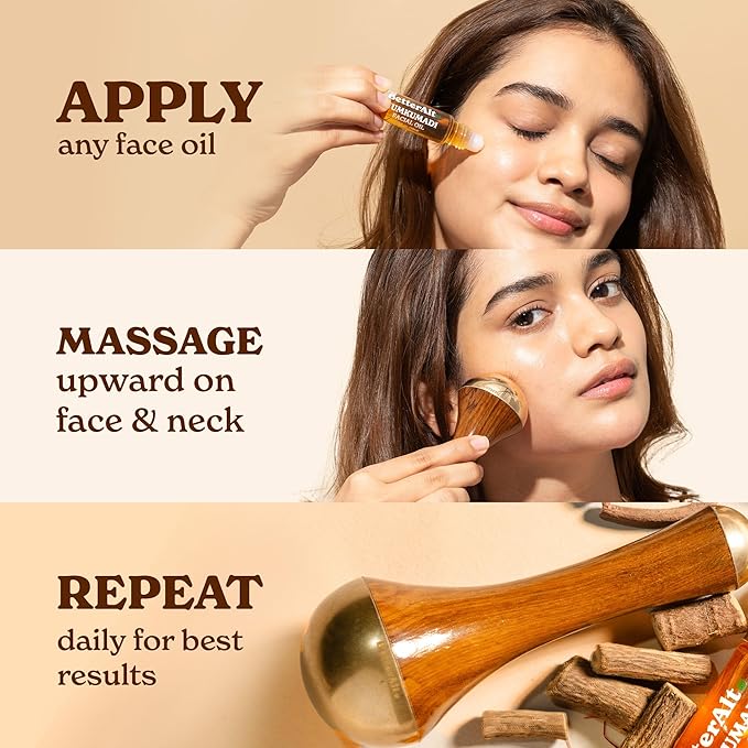Kansa Wand Facial Massage Tool| for Radiant Skin & Lymphatic Drainage| Detoxifies Skin, Balances PH & Gives Sculpted Face