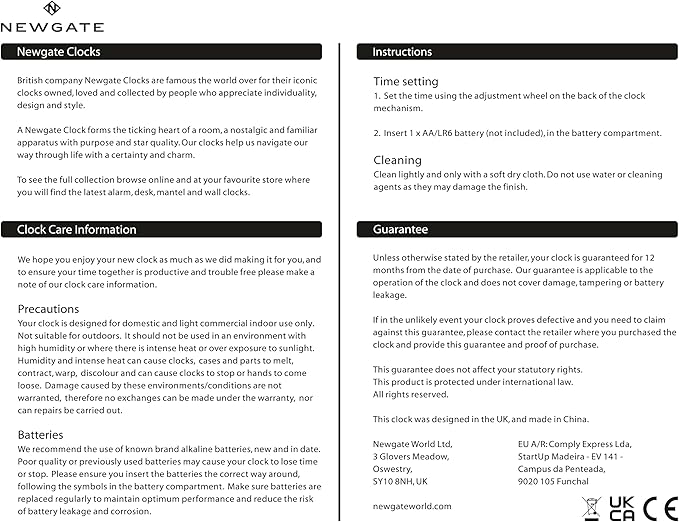 NEWGATE® M Mantel Echo Desk Clock | Modern Round Design | Pumpkin Orange | Easy to Read Numbers | Contemporary Style for Desk, Table, Shelf or Bedside