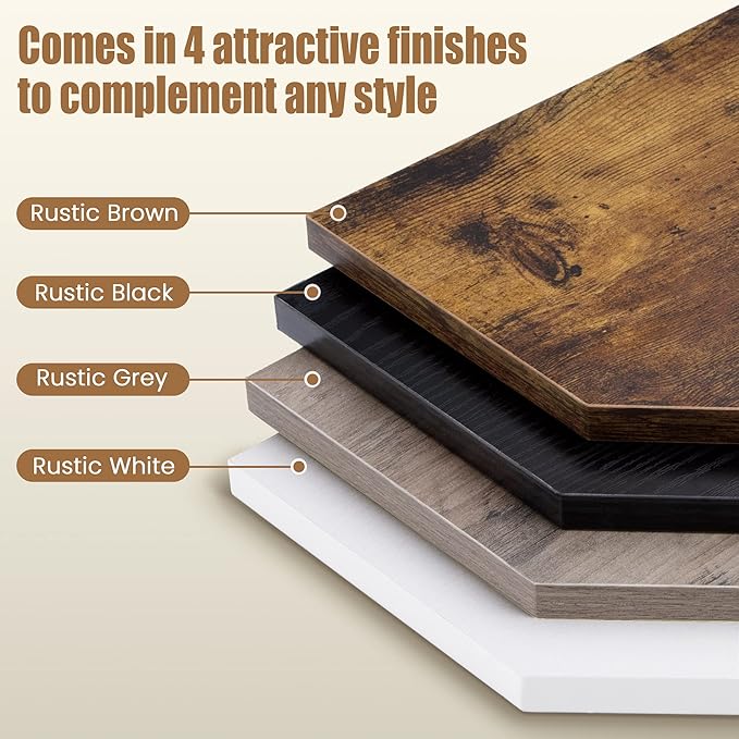 Corner Shelf Wall Mount, Floating Corner Shelves, Set of 2 Corner Wall Shelf Organizer, Rustic Wood Wall Storage Display Shelves for Living Room Bedroom Bathroom Kitchen, Rustic Brown