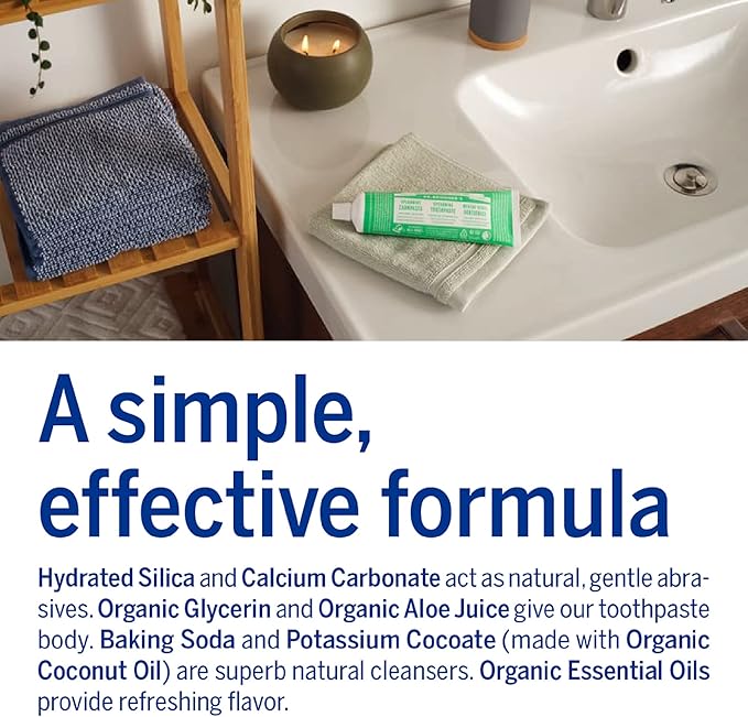 Dr. Bronner’s - All-One Toothpaste (Spearmint, 5 Ounce, 3-Pack)