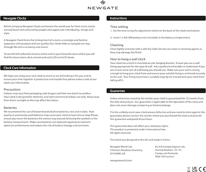 NEWGATE® Mr Clarke Wall Clock | Large Scandi Inspired Plywood Clock | 16 inch | Pale Wood case with Designer dot dial | Modern Minimalist Design for Kitchen, Living Room or Office