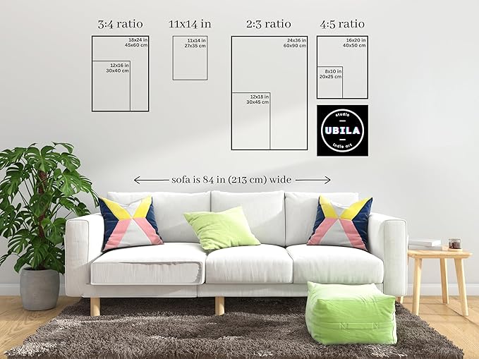 StudioUBILA Philadelphia Wall Art Poster, Decorative Cityscape Landscape Art Prints, Home Decor Wall Art Print for Bedroom Living Room Kitchen Decorations, Unframed