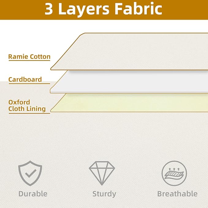 Under the Bed Storage Bins, Closet Organizers with Reinforced Handles for Blanket, Sheets, Pillows, Towels, Shoes, Beige, 3 Pack, 23.6 x 11.8 x 5.9 Inch