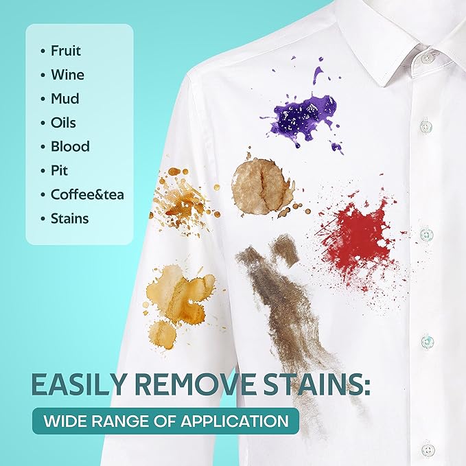 BFWood Laundry Stain Brush, Natural Soft Boar Bristles, Removes Tough Stains from Delicate Fabrics Like Knits, Cotton, and Linens, Gentle on Fabrics, No Damage