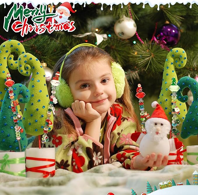 Beaded Garden Stake, DIY Fairy Wand Beaded Decorative Garden Stake Kit with 12IN Threaded Rod Crystal Stopper Top Large Holes Beads Christmas Decoration Pendants Outdoor Fairy Garden kit (110 Pieces)