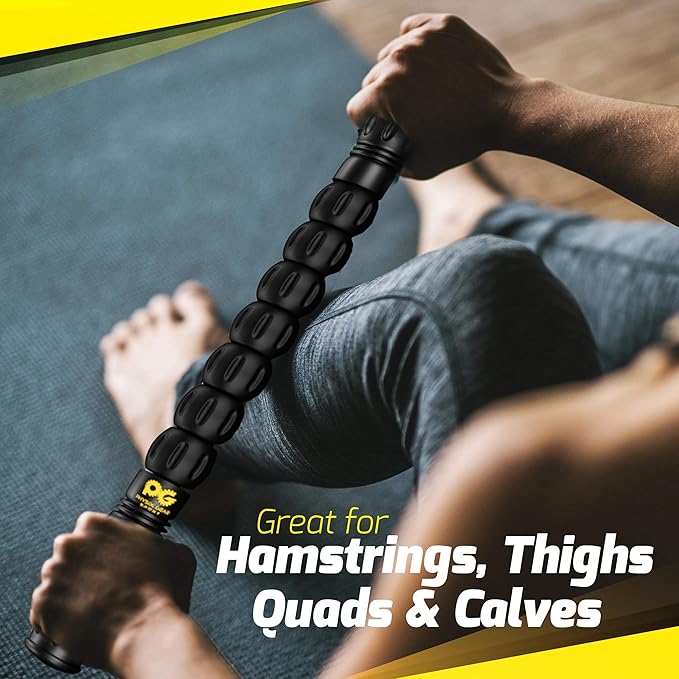 Physix Gear Roller Stick - Muscle Roller Massage Stick for Legs, The Stick Massage Roller for Deep Tissue Massaging Stick for Athletes, Physical Therapy Muscle Roller, Recovery Stick Roller
