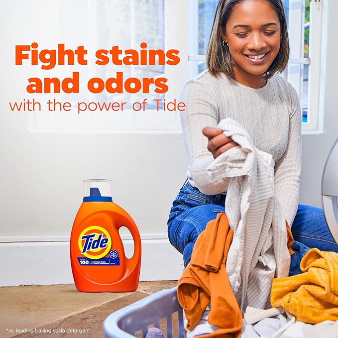Tide Liquid Laundry Detergent, Original, 64 loads, 84 fl oz, HE Compatible (Packaging May Vary)