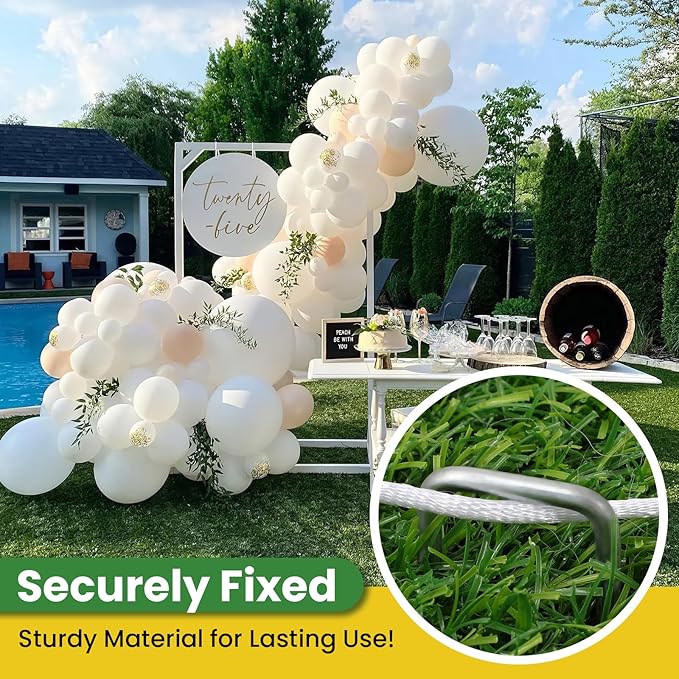 Landscape Staples Galvanized 6 Inch 60 Pcs, Metal Garden Stakes 1.6 Inch Width, Garden Staples for Weed Barrier Tubing Lawn 11 Gauge