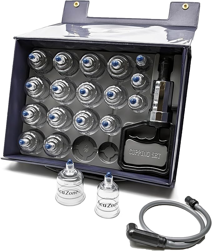 Premium 19 Pcs Plastic Cupping Set with Extension Tube