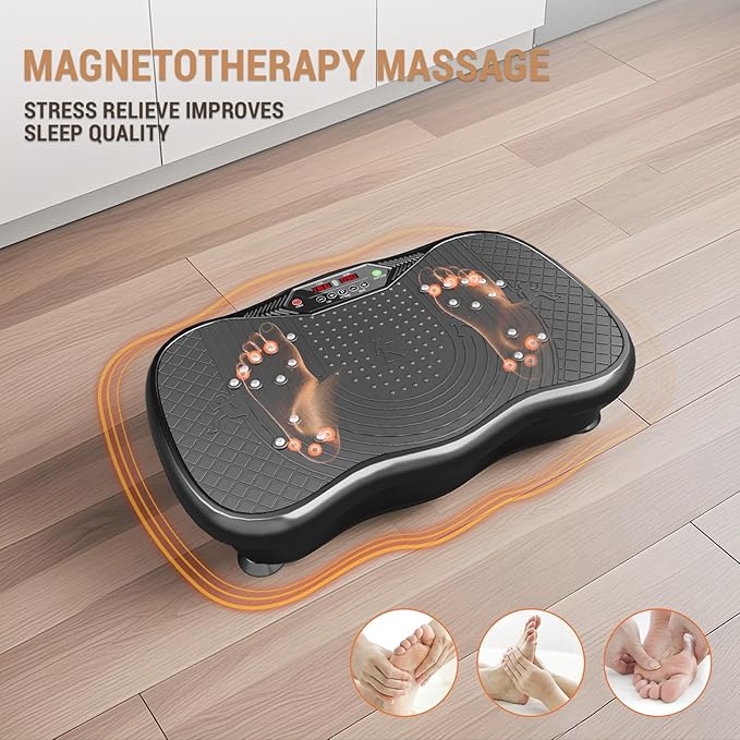 Vibration Plate Exercise Machine,Vibration Plate for Lymphatic Drainage,Whole Body Vibration Platform Portable Home for Weight Loss Muscle Toning & Fitness.