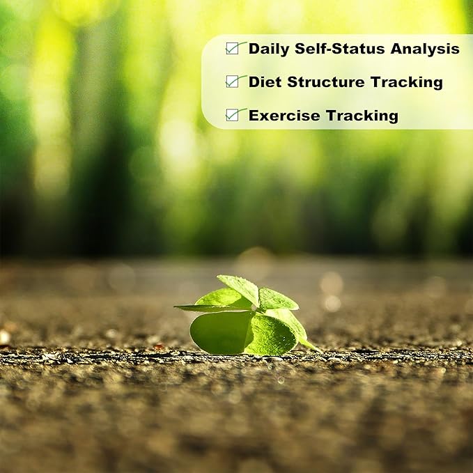 Wellness Planner & Fitness Log - Daily Diet & Health Journal with Weight Loss, Wellness Journal Notebook for Tracking Fitness, Sleep, Nutrition, Meal, Habits, A5(5.8 x 8.6 inch) (Green)