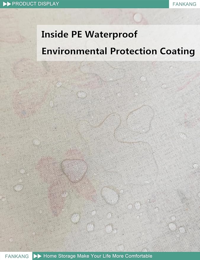 FANKANG Square Nursery Hamper Storage Bins Canvas Laundry Basket Foldable with Waterproof PE Coating Storage Baskets Gift Baskets for Children, Office, Bedroom, Clothes(Square-pink butterfly )