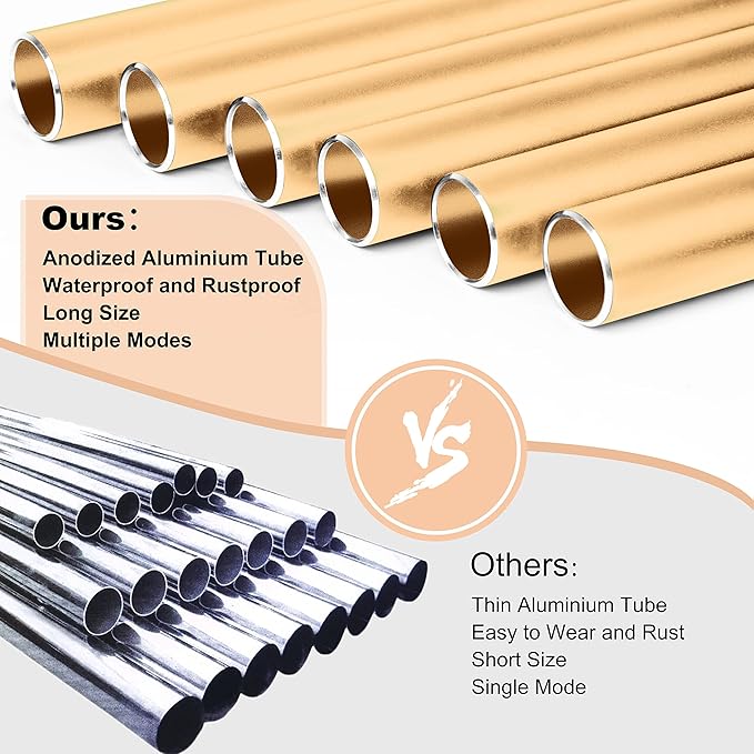 Large Aluminium Wind Chimes 37 Inches to Create a Zen Atmosphere Suitable for Outdoor, Garden, Patio Decoration. Classic Wind Chimes with Wind Catcher Suitable as A Gift for Unisex(Gold)