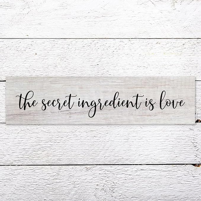 Generic Funny Wood Sign The Secret Ingredient is Love Rustic Wooden Hanging Sign Home Farmhouse Kitchen Wall Decoration 16 x 4 Inch