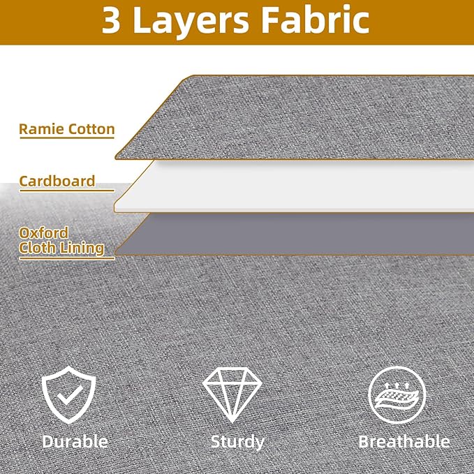 Under the Bed Storage Bins, 31.5 x 15.7 x 5.9 Inch Closet Organizers with Reinforced Handles for Blanket, Sheets, Pillows, Towels, Shoes, Grey, 3 Pack