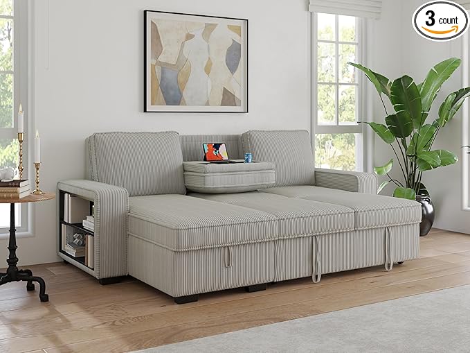 91-inch Reversible Sectional Sleeper