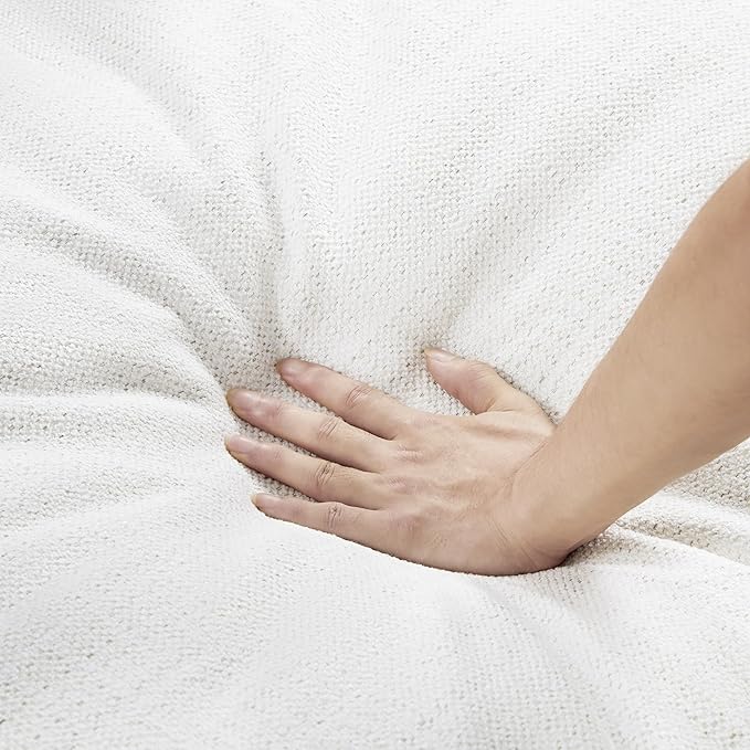 CHITA Sectional Modular Down Filled Coener Sofa, Comfty Feather V Shape Cloud Couch,FSC Certified V Shaped Couch for Living Room, 107 inch Width,4 Seat and 1 Middle Corner, Cream