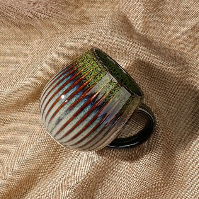 CosyCorner Ceramic Coffee Mugs, 17 oz Large Coffee Cups, Couple Coffee Mugs Set with Gift Box (A&B)