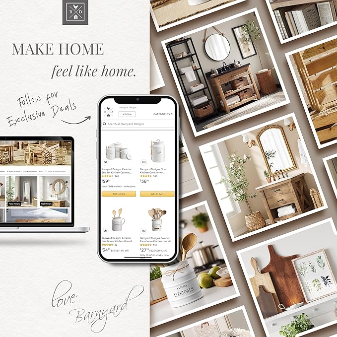 Barnyard Designs Natural Coco Coir Heavy Duty Backing Doormat - Large Cute Non-Slip Front Door Welcome Mat for Outside Entrance or Porch Entry, Brown (17x30, Chaos)