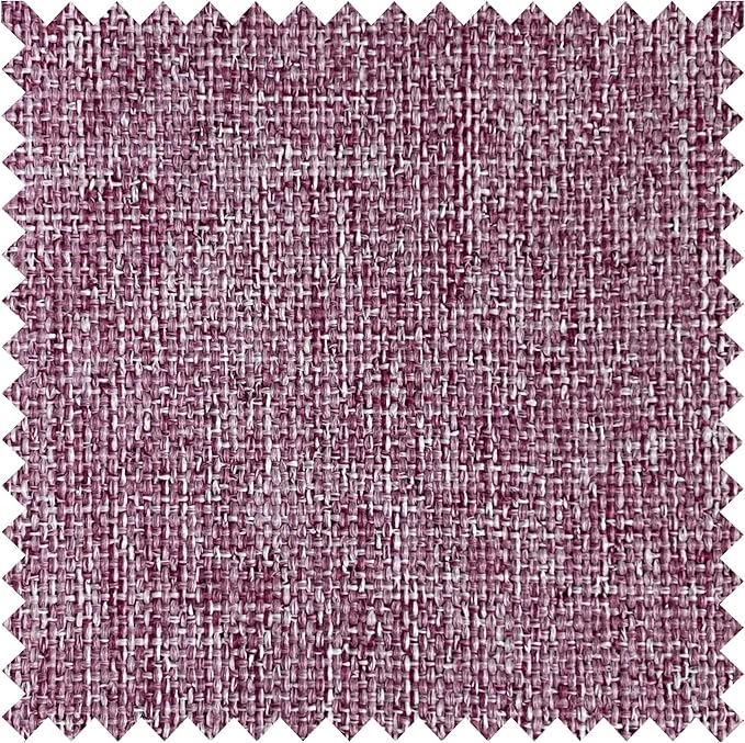 Macochico Pinch Pleated Blackout Curtains 102 Inches Long 100% Light Blocking Lilac Linen Drapes for Bedroom Living Room Farmhouse Shabby Chic Burlap Curtains with Tieback 72”Wx102”L 1 Panel