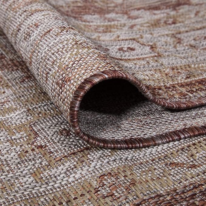 Keen Home Design Terrace Outdoor Area Rug - 9x12 Washable Indoor/Outdoor Rug for Patio, Kitchen, Balcony, Beach, Garden, Deck and Porch, Size: 8'10"x12'