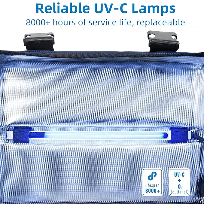 UV Sanitizer Box, 12L Portable Sanitizing and Cleaning Machine with 3-Level Timer, Foldable UV Cleaner Box for Toys, Mask, Towel, Key, Baby Bottle, Etc. Ozone Free UV Cleaning Box 